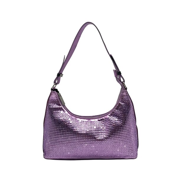 Skinnydip Purple London Sasha Lilac Rhinestone Shoulder Bag - Picture 1 of 11
